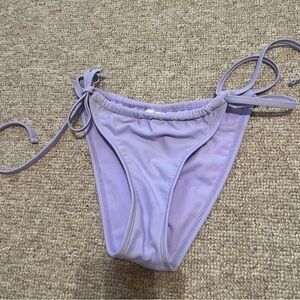 Purple string bikini bottoms